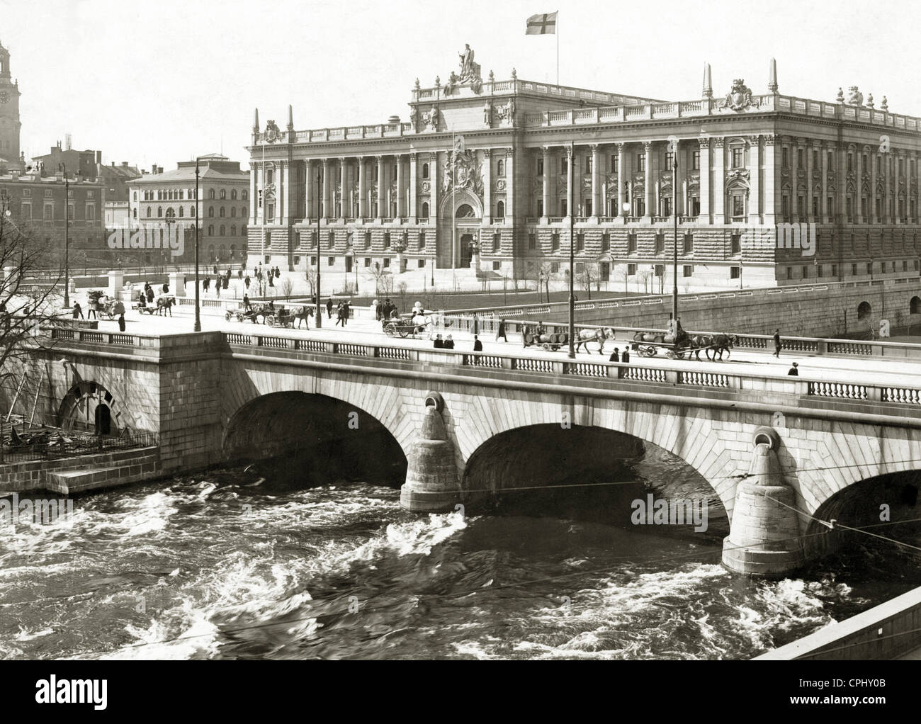 Das schwedische Parlament, 1909 Stockfoto