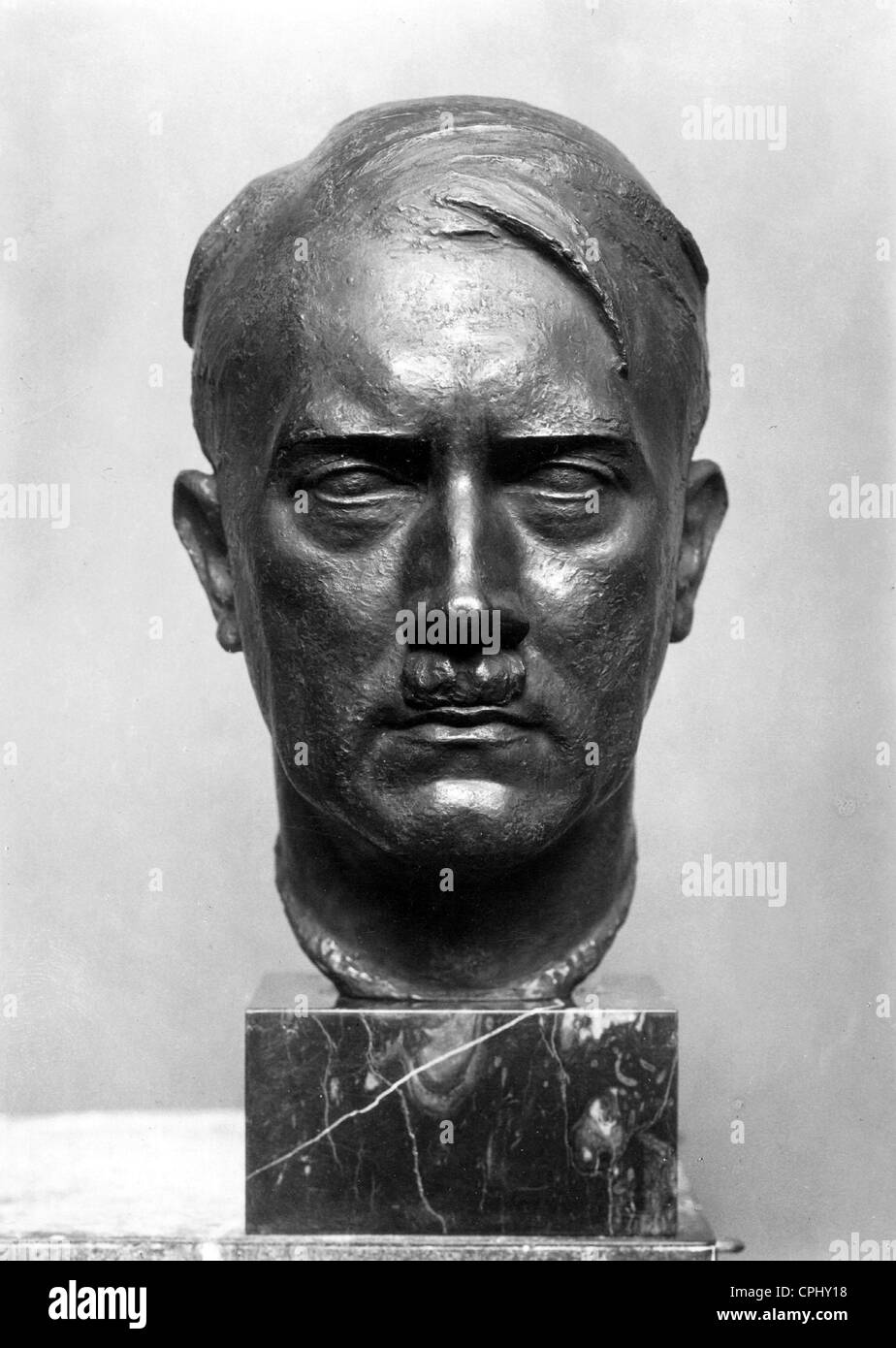Bronze-Büste von Adolf Hitler Stockfoto