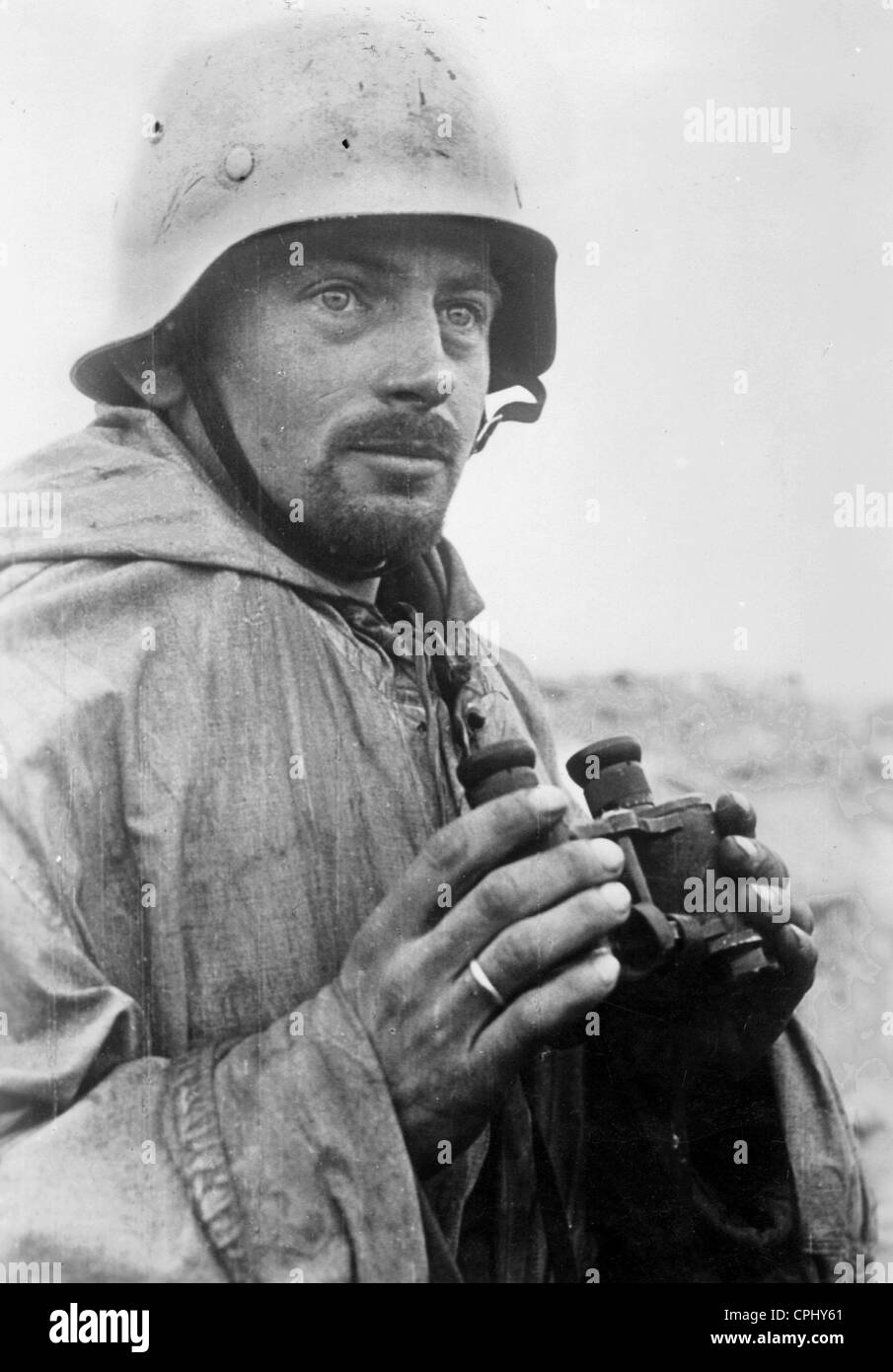 Deutscher Soldat in Demyansk Tasche, 1942 Stockfoto