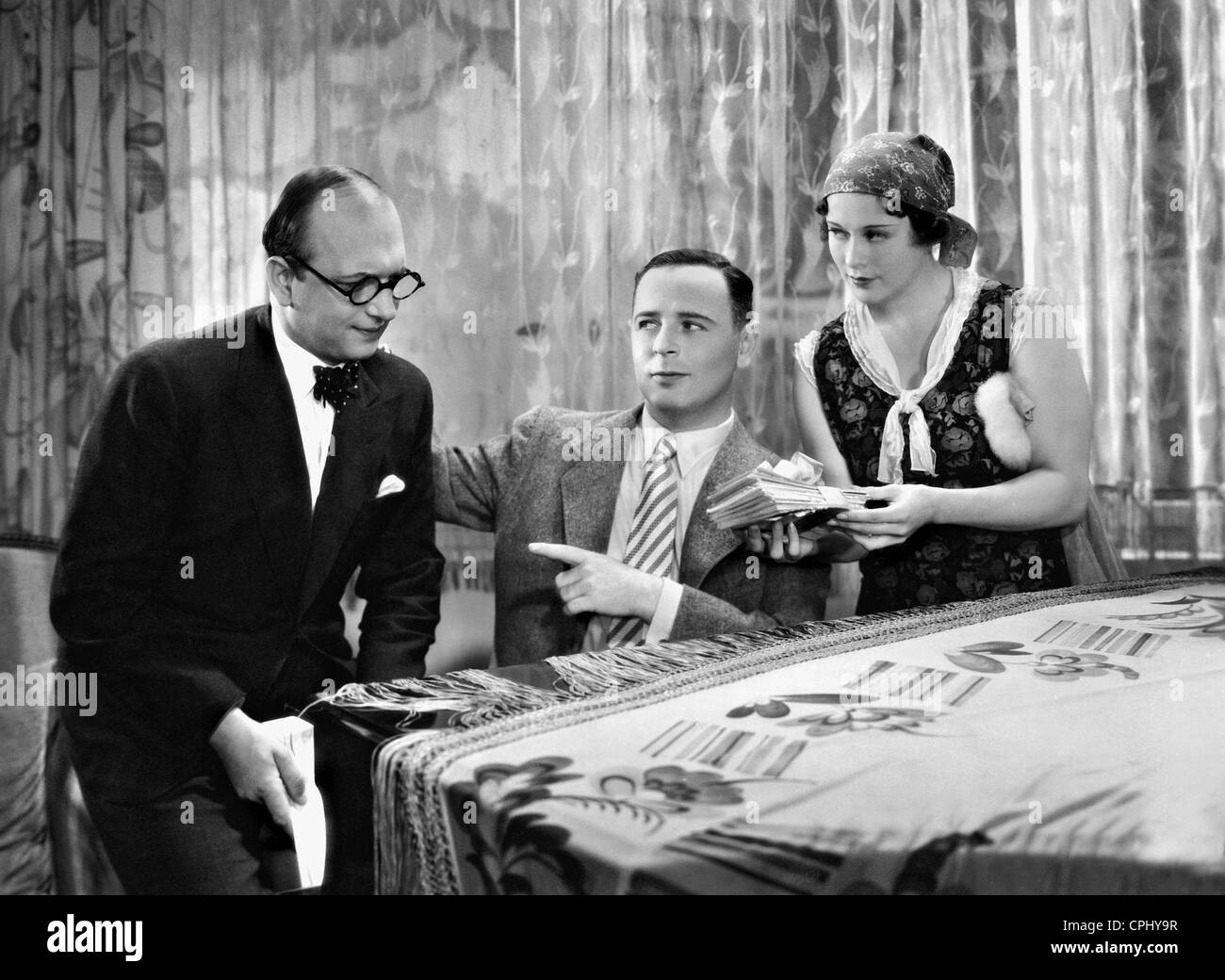Werner Finck, Fritz Schulz und Ursula Grabley in "Das Tankmaedel", 1933 Stockfoto