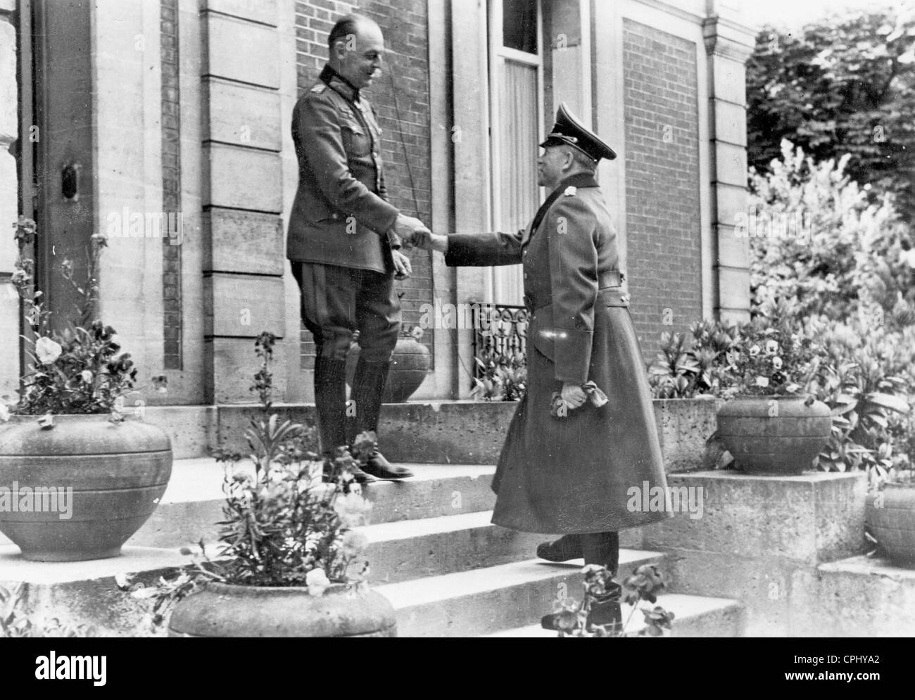 Heinz Guderian mit Gerd von Rundstedt, 1944 Stockfoto
