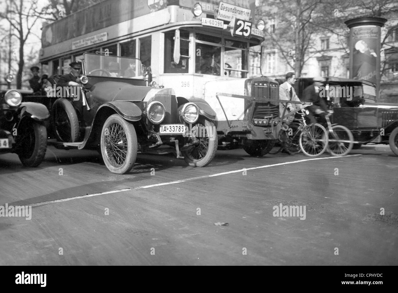 Verkehr in Berlin, 1928 Stockfoto