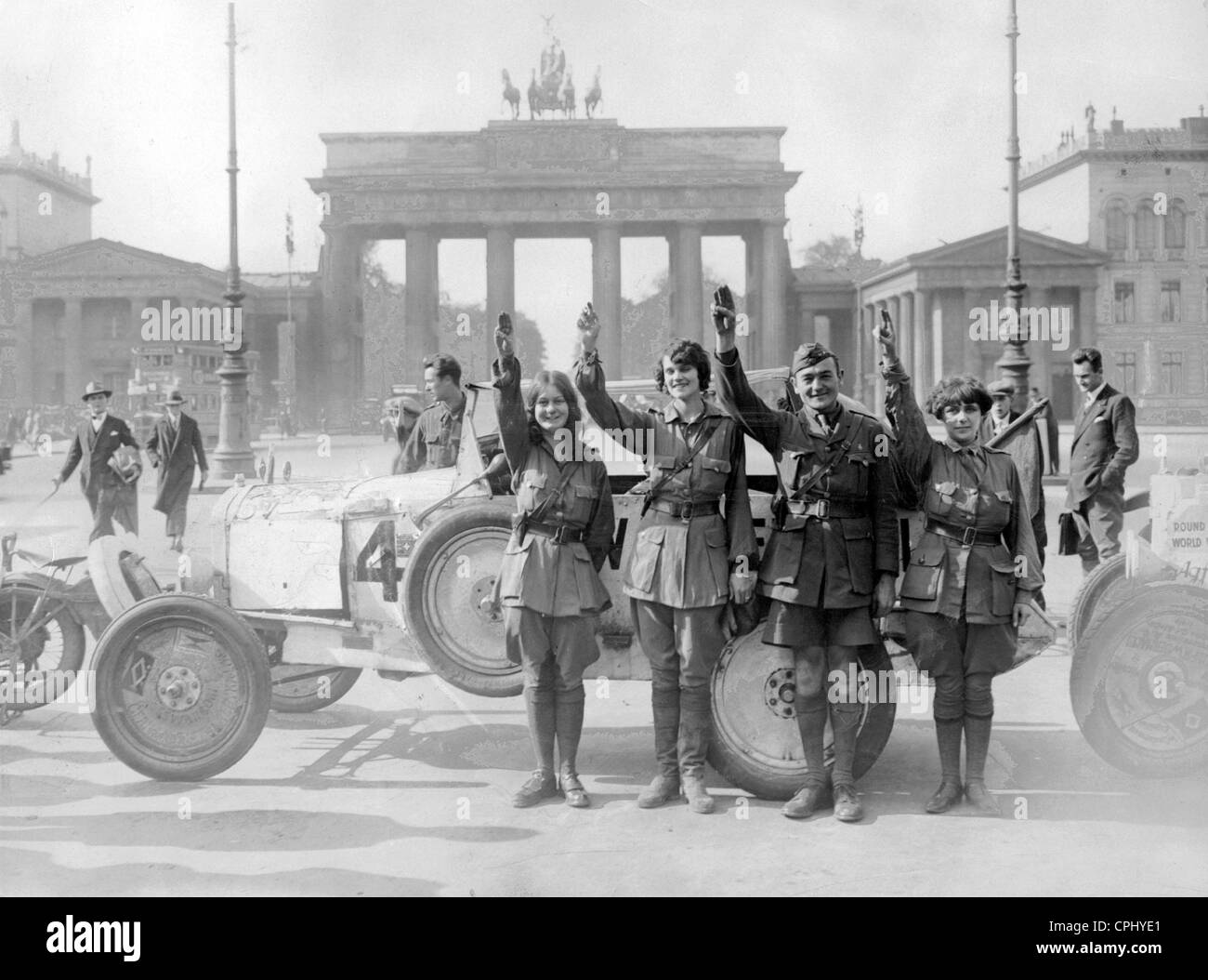 Die erste Frau auf einer Weltreise, 1933 Stockfoto