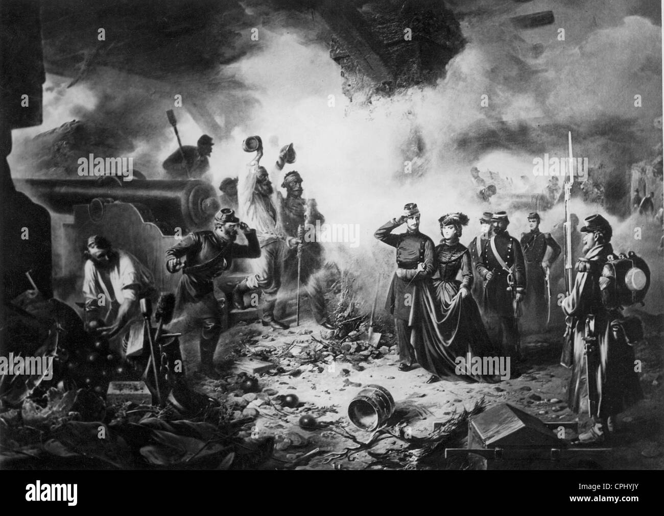 Belagerung von Gaeta, 1860 Stockfoto