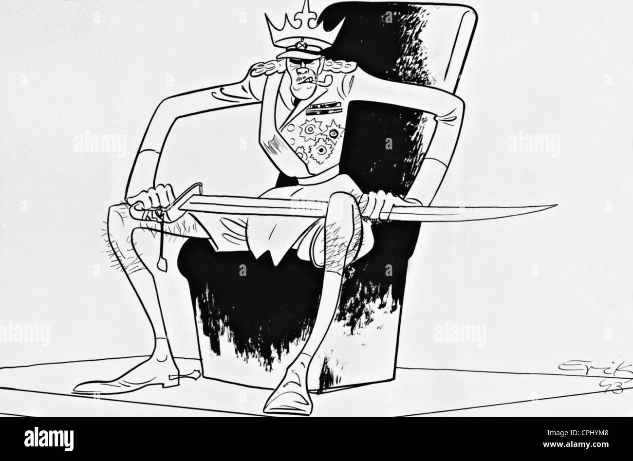 Ein Cartoon von Archibald Wavell, 1943 Stockfoto