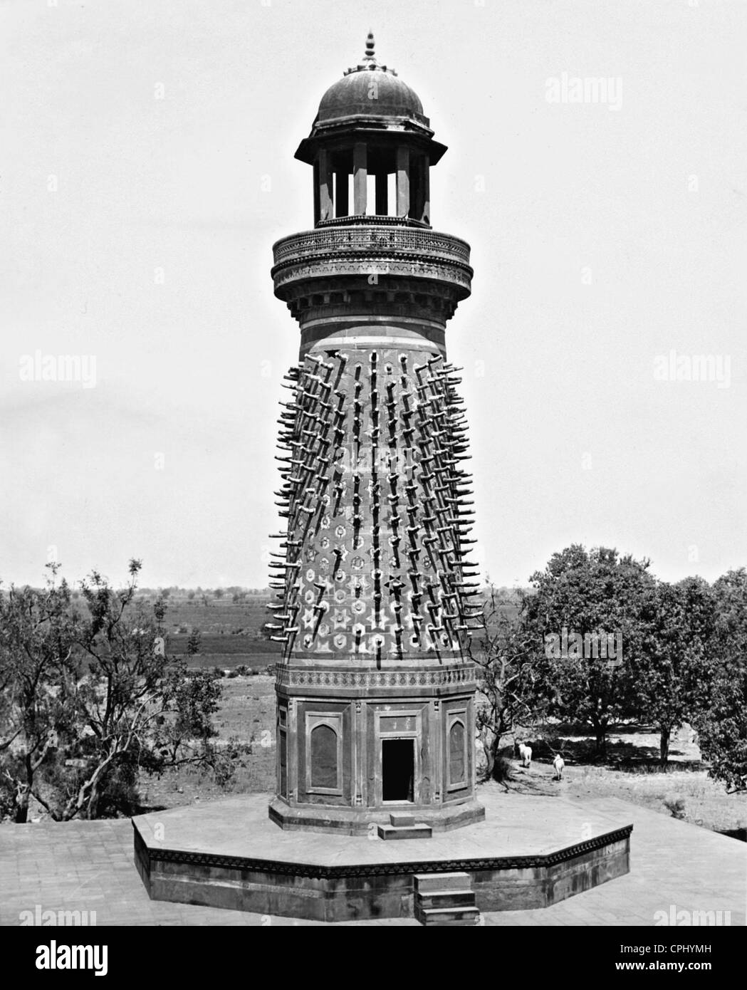 Elefant-Turm in Fatehpur Sikri, 1929 Stockfoto