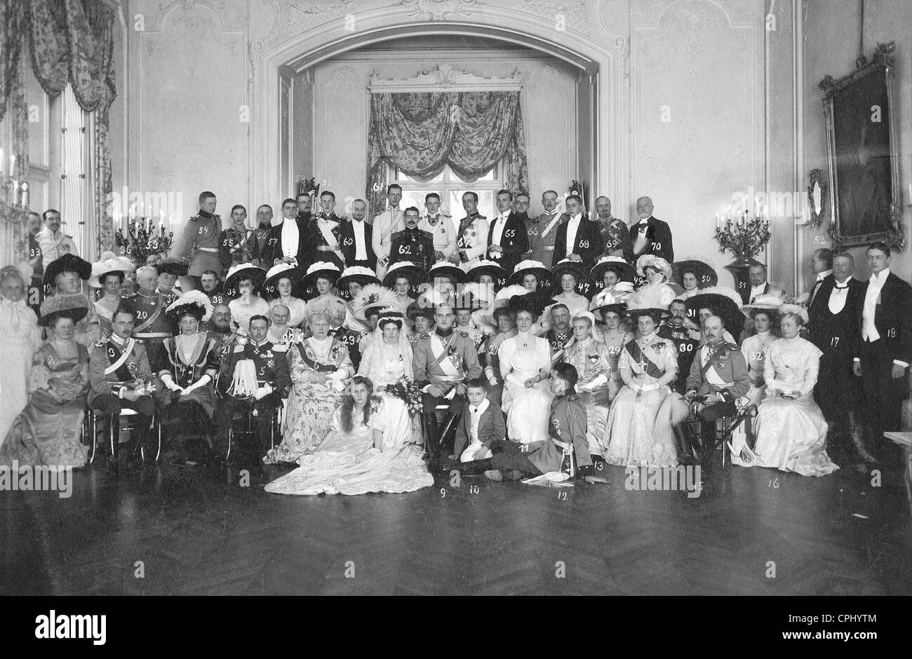 Hochzeit von Prinz Heinrich XXXIV. Reuss j. Prinzessin Sophie L., Renata, 1909 Stockfoto