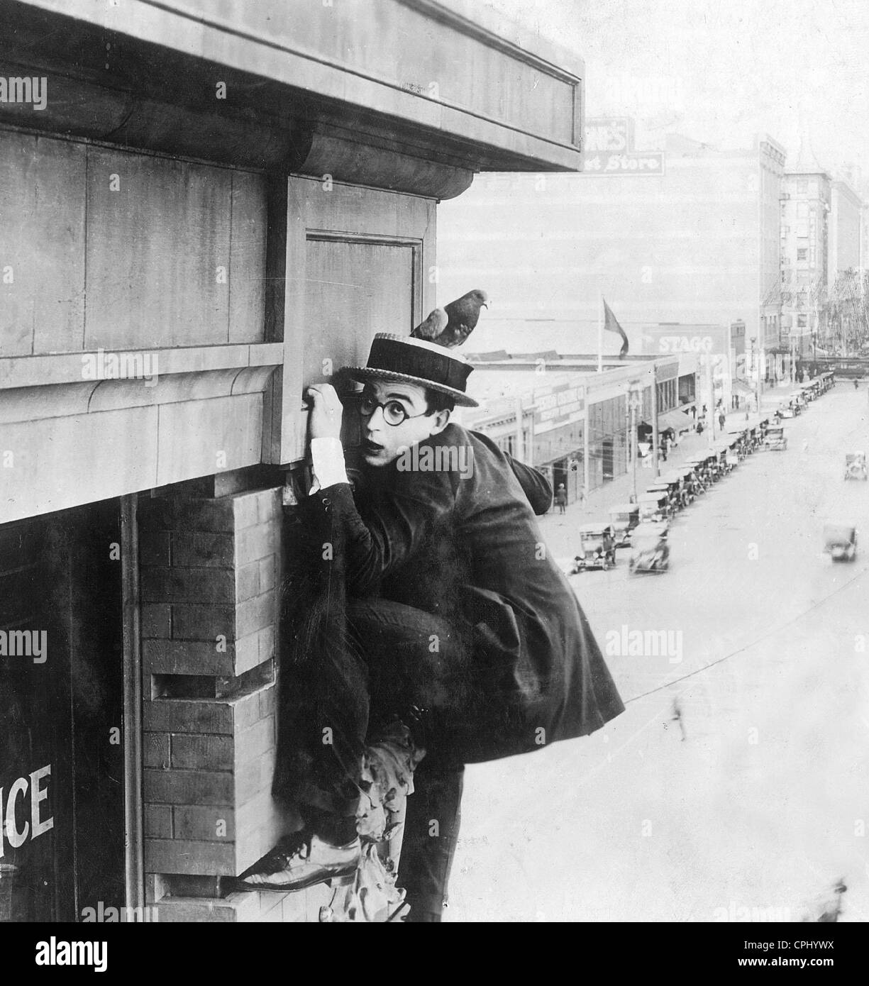 Harold Lloyd in "Sicherheit letzte ', 1923 Stockfoto