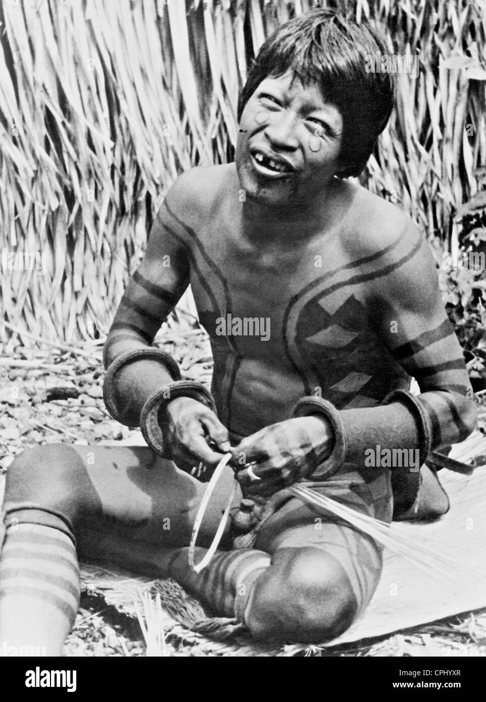 Ein Carara Indianer mit Körperschmuck Stockfoto