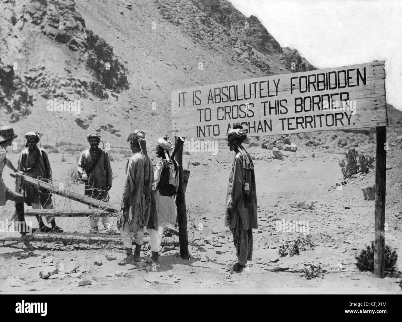 Indian-afghanischen Grenze, 1928 Stockfoto