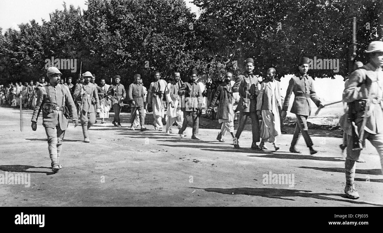 Inhaftierte Rebellen während des Bürgerkriegs in Afghanistan, 1929 Stockfoto