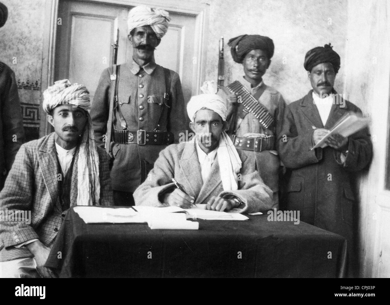 Anhänger des Bacha-i-Saqao während des Bürgerkriegs in Afghanistan, 1929 Stockfoto
