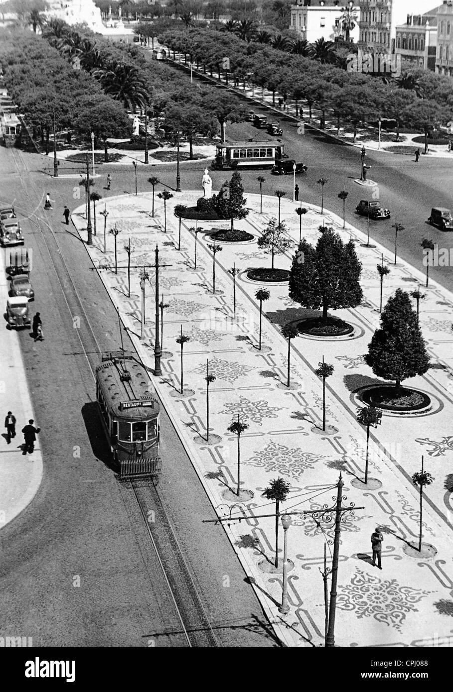 Straße in Lissabon Stockfoto