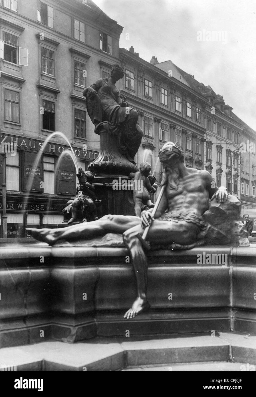 Donner-Brunnen in Wien, 1936 Stockfoto