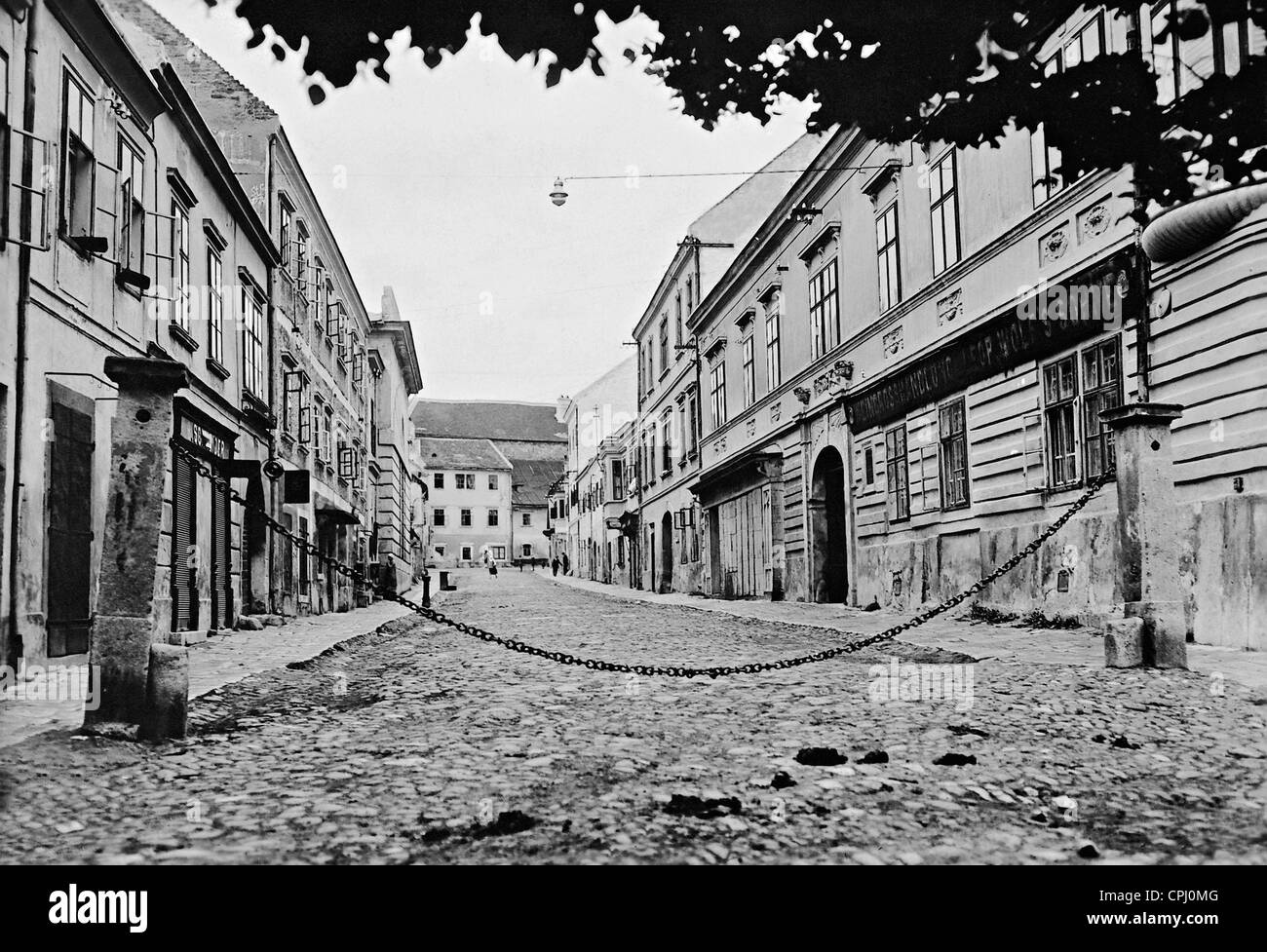 Untere Straße im jüdischen Viertel von Eisenstadt, 1931 Stockfoto