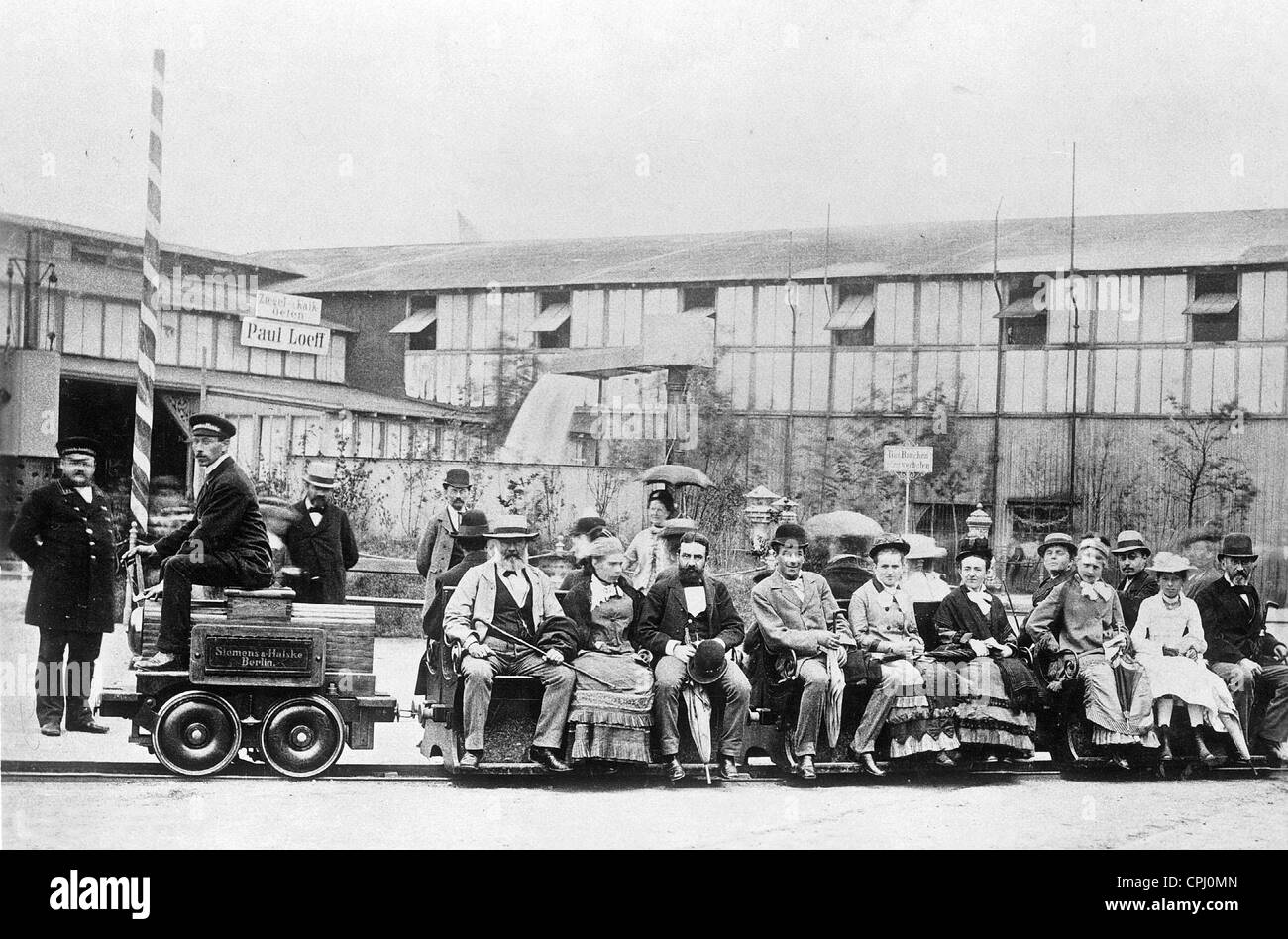 Elektrische Lokomotive, 1879 Stockfoto