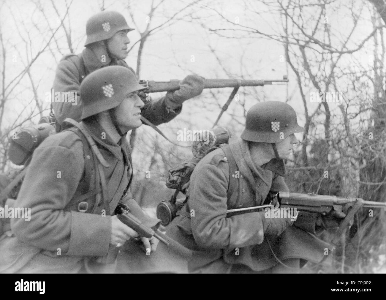 Soldaten der kroatischen Legion an der Ostfront 1942 Stockfoto