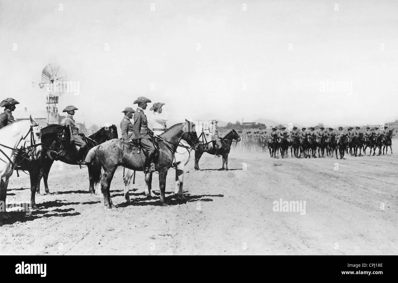 Militärparade in Deutsch-Südwestafrika, 1913 Stockfoto