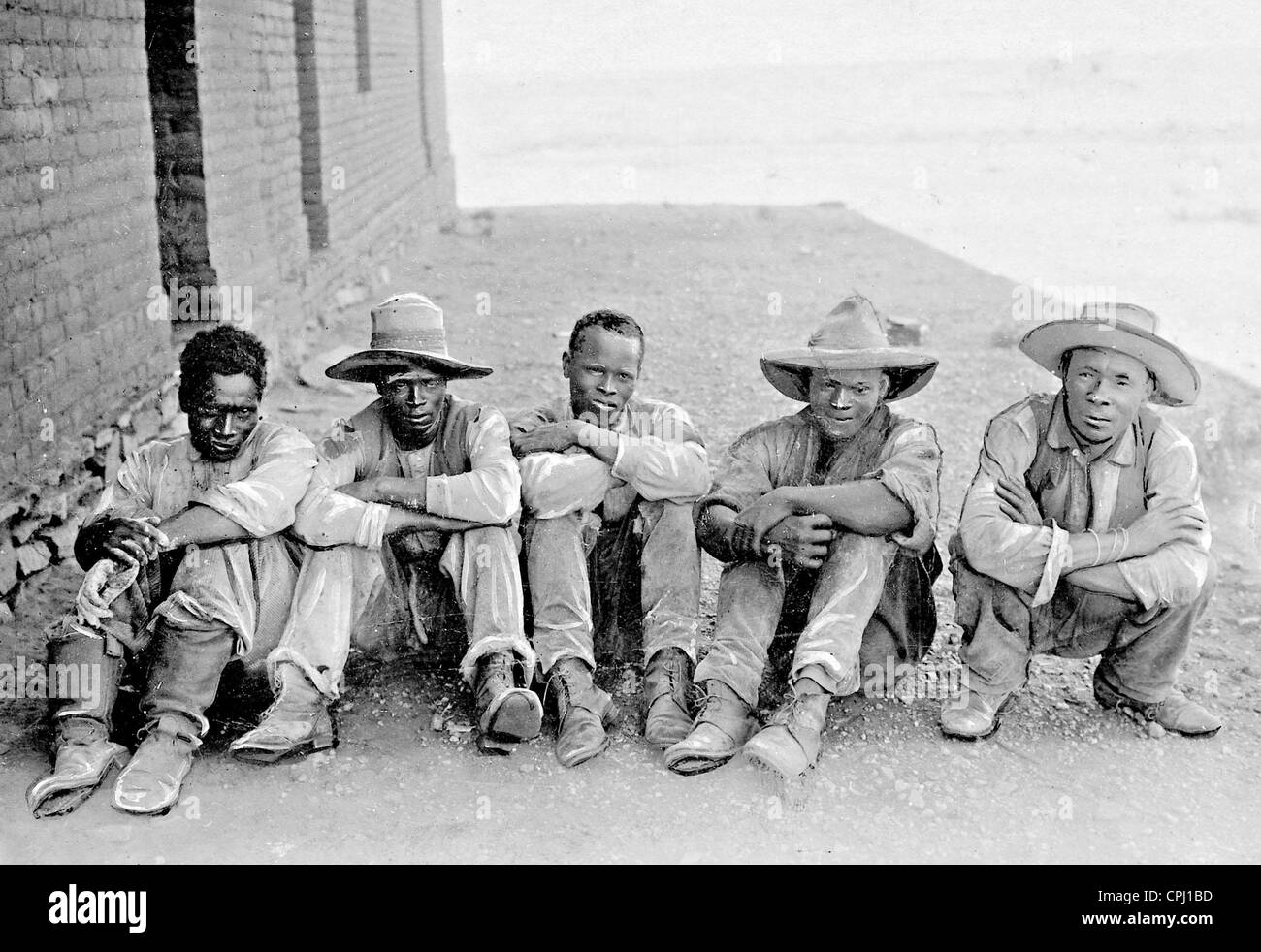 Gefangene Herero in Deutsch-Südwestafrika, 1905 Stockfoto