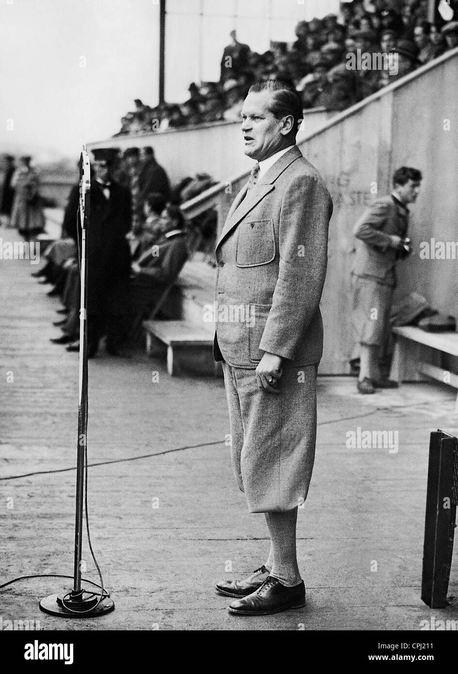 Karl Ritter von Halt bei den Winterspielen in Garmisch-Partenkirchen, 1934 Stockfoto