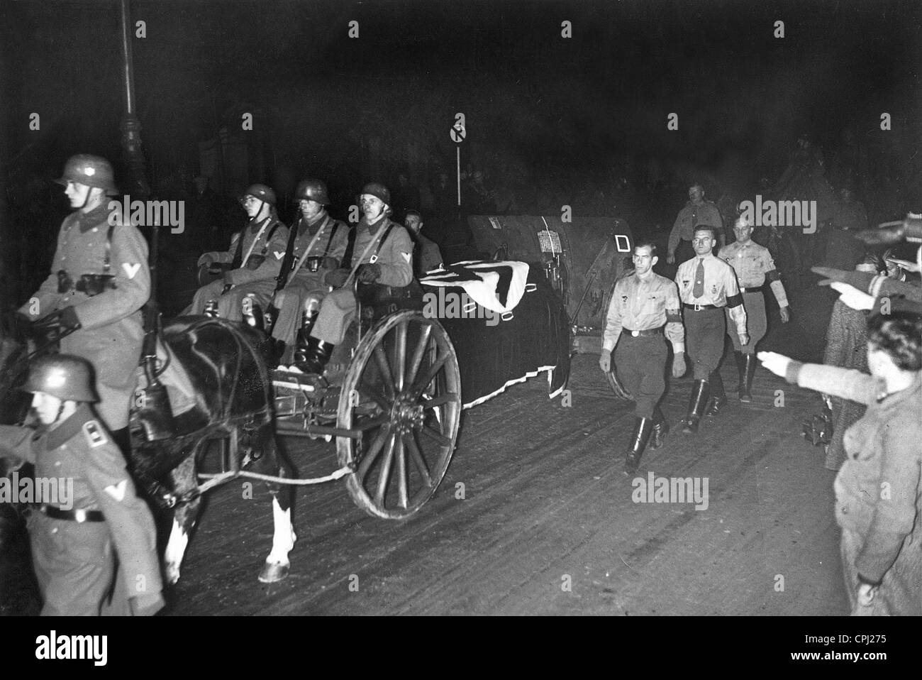 Beerdigung-Transport an die Opfer des Hitler-Putsches, 1935 Stockfoto