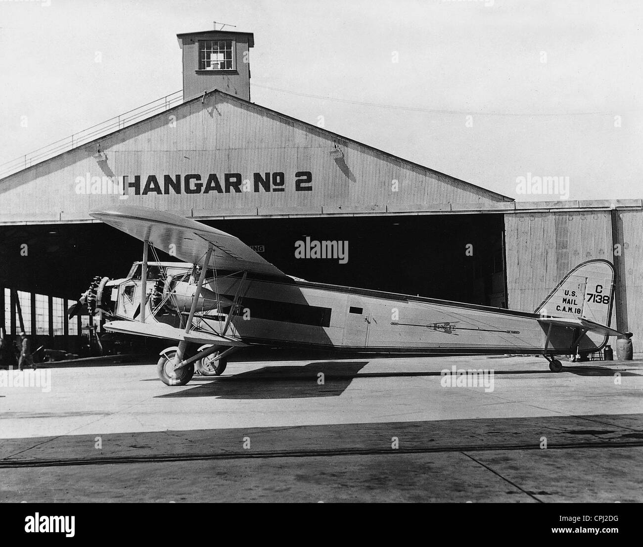 Passagierflugzeug auf dem Flughafen von Oakland, 1929 Stockfoto