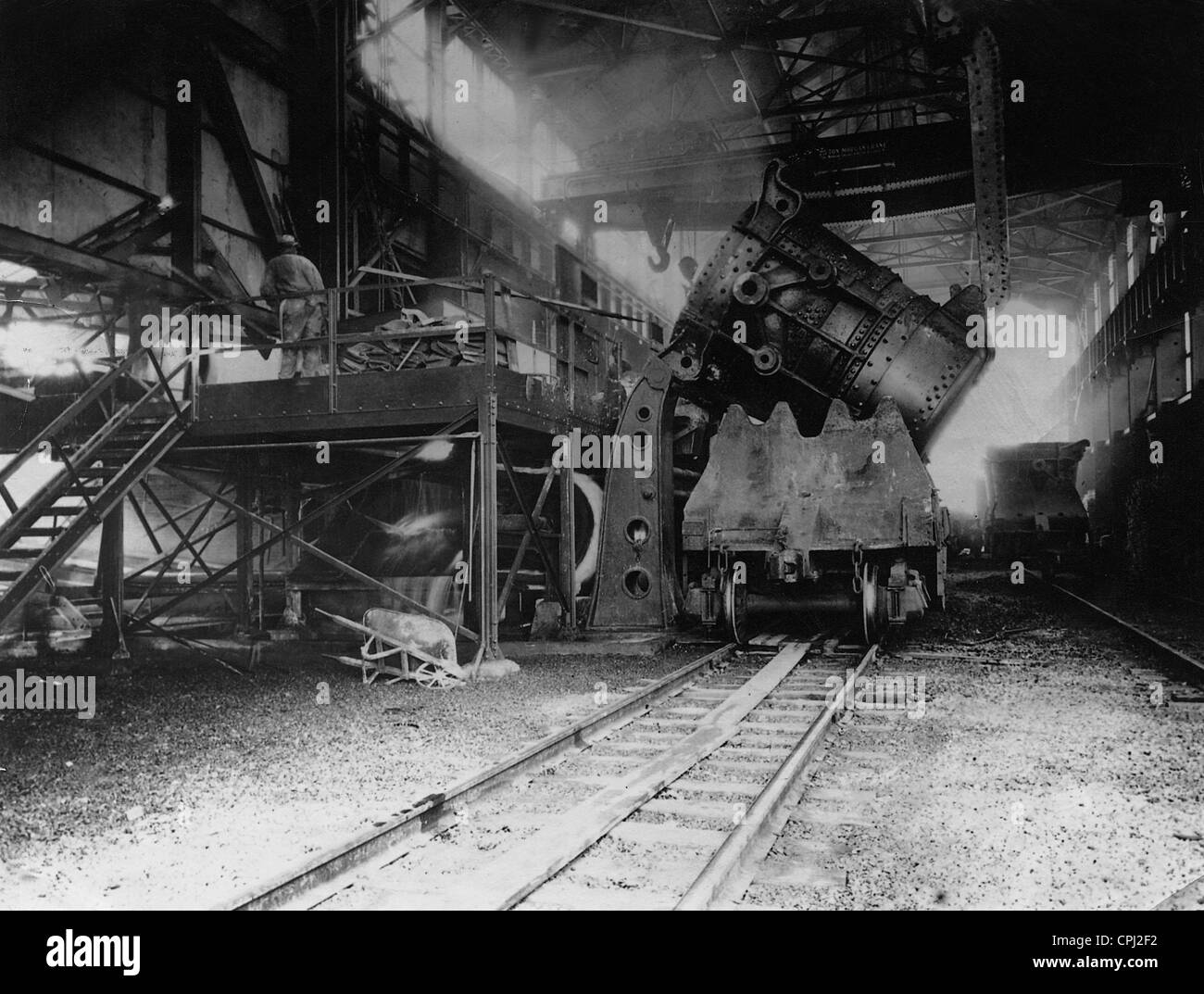 Casting Maschine in den Ford-Werken in Detroit, 1928 Stockfoto