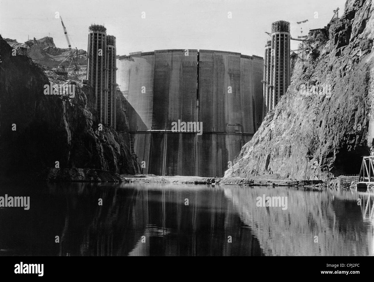 Bau des Hoover Dam, 1935 Stockfoto