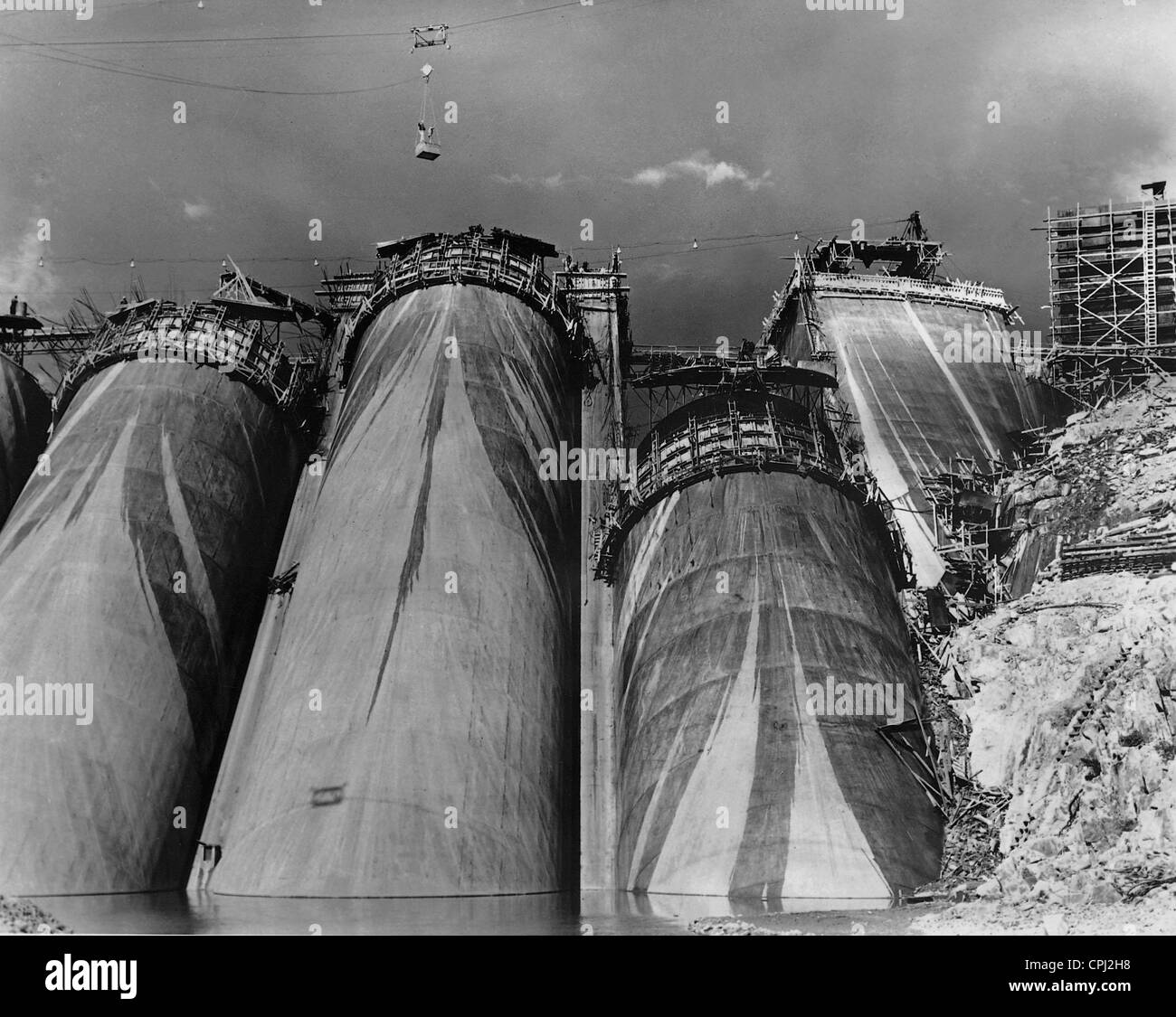 Bau auf dem Bartlett-Damm, 1938 Stockfoto