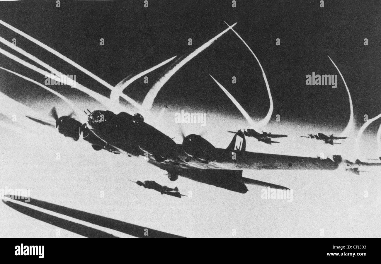 Amerikanische Bomber b-17, 1943 Stockfoto