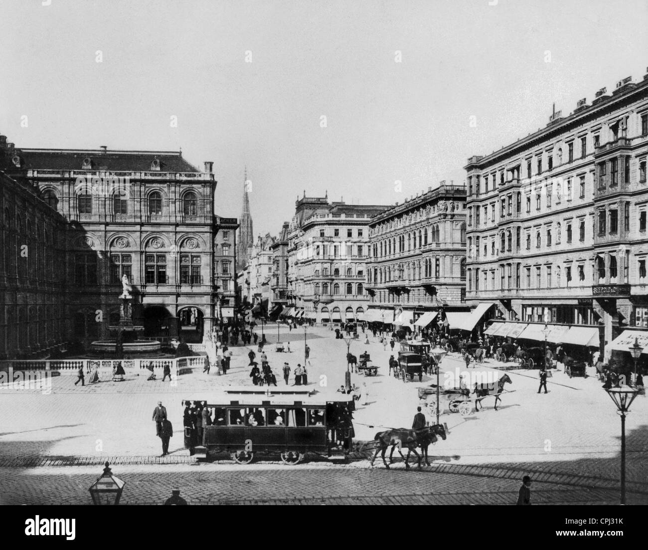 Wiener Oper Ring, 1898 Stockfoto