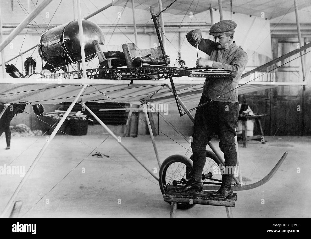 Produktion des Flugzeuges, 1912 Stockfoto