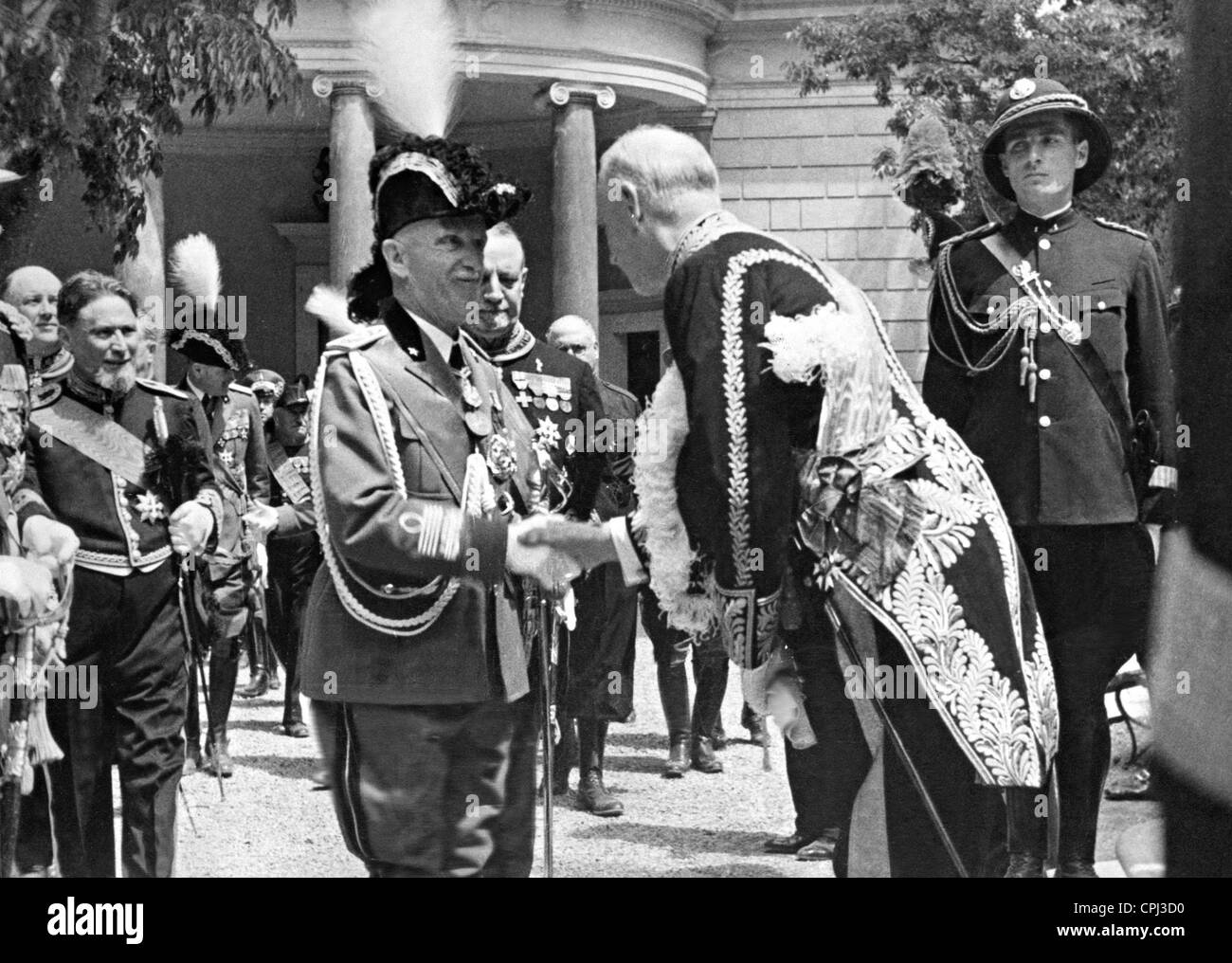 Viktor Emanuel III. und der englische Botschafter in Venedig, 1934 Stockfoto