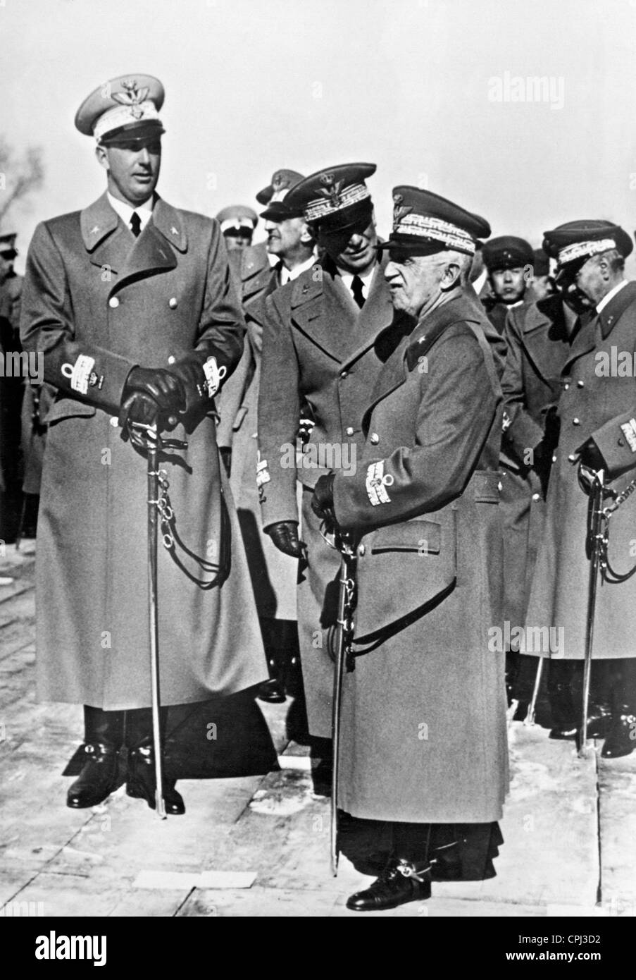 Viktor Emanuel III. und Prinz Umberto, 1939 Stockfoto