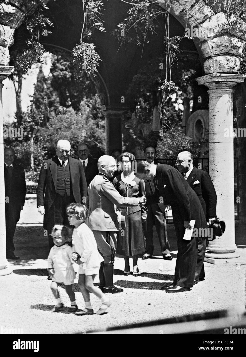 Viktor Emanuel III. Besuche der Deutschen Akademie in Rom, 1931 Stockfoto
