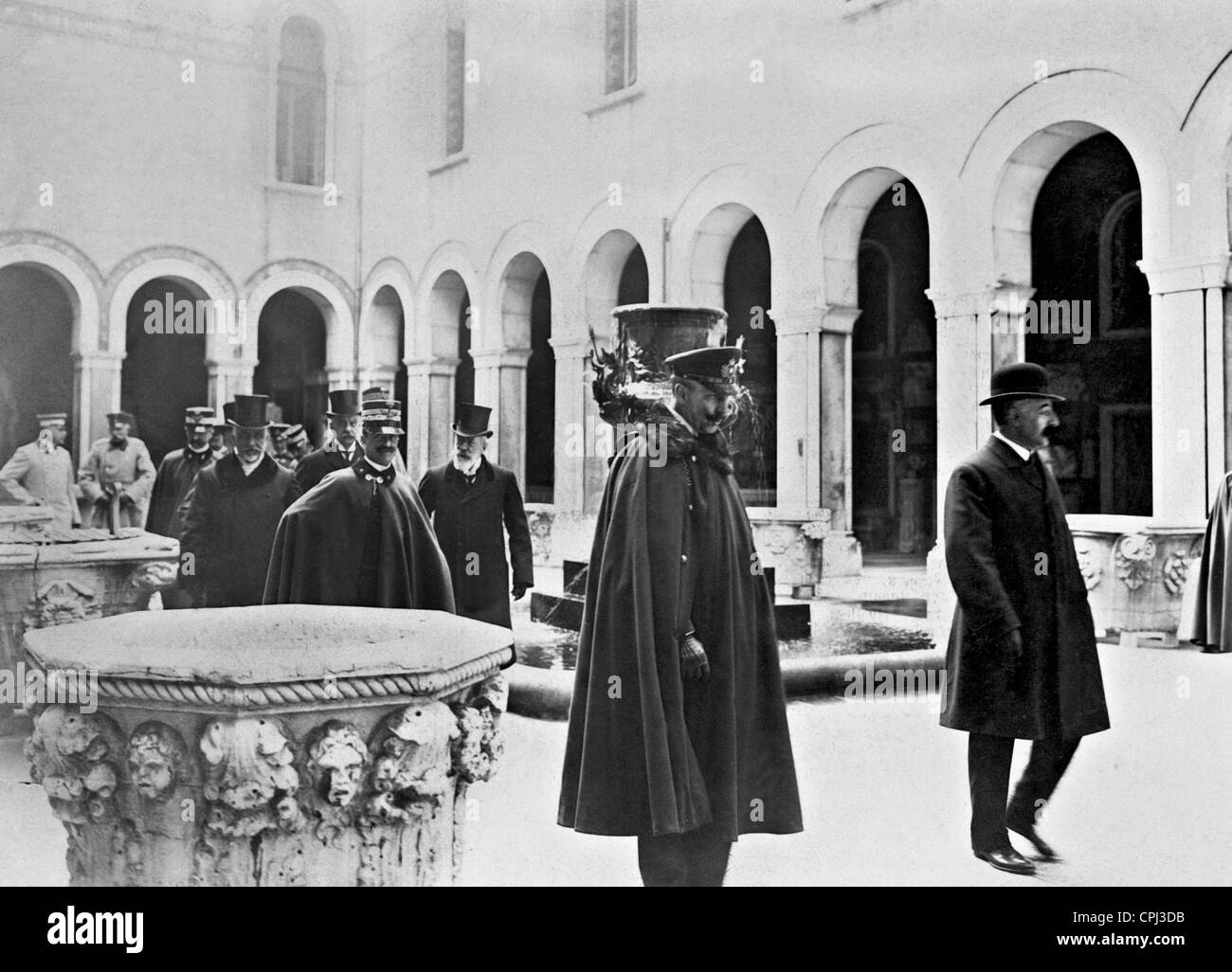Wilhelm II. und Viktor Emanuel III. in Venedig, 1908 Stockfoto