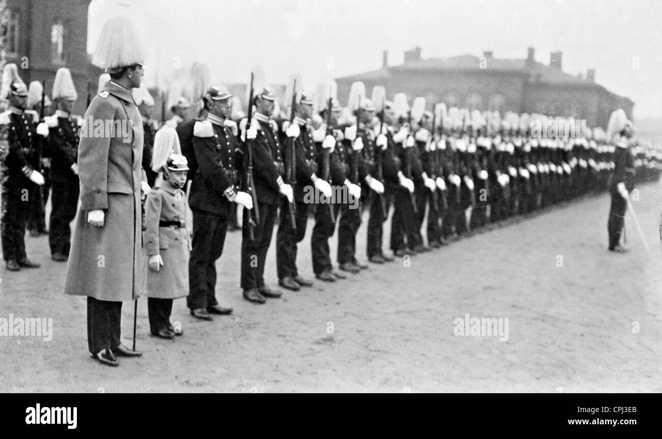 Prinz Gustav Adolf in der königlichen Garde, 1913 Stockfoto