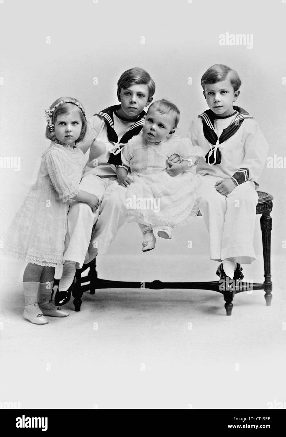Kinder von der schwedischen Kronprinzen Gustav Adolf, 1913 Stockfoto