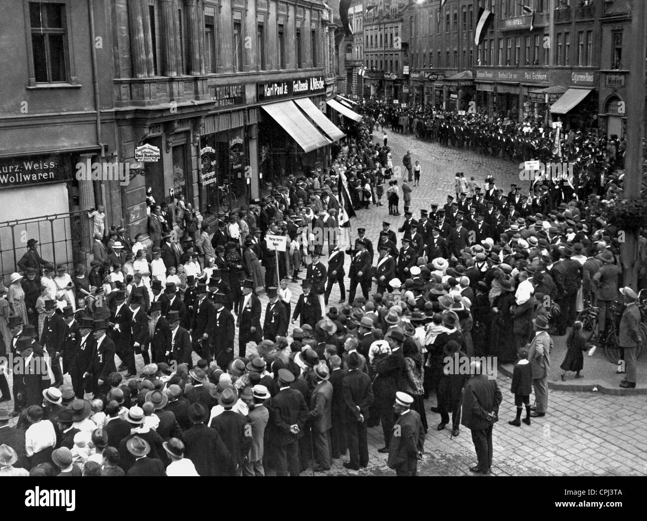 Deutsche Trauerzug während der polnischen Aufstand, 1921 Stockfoto