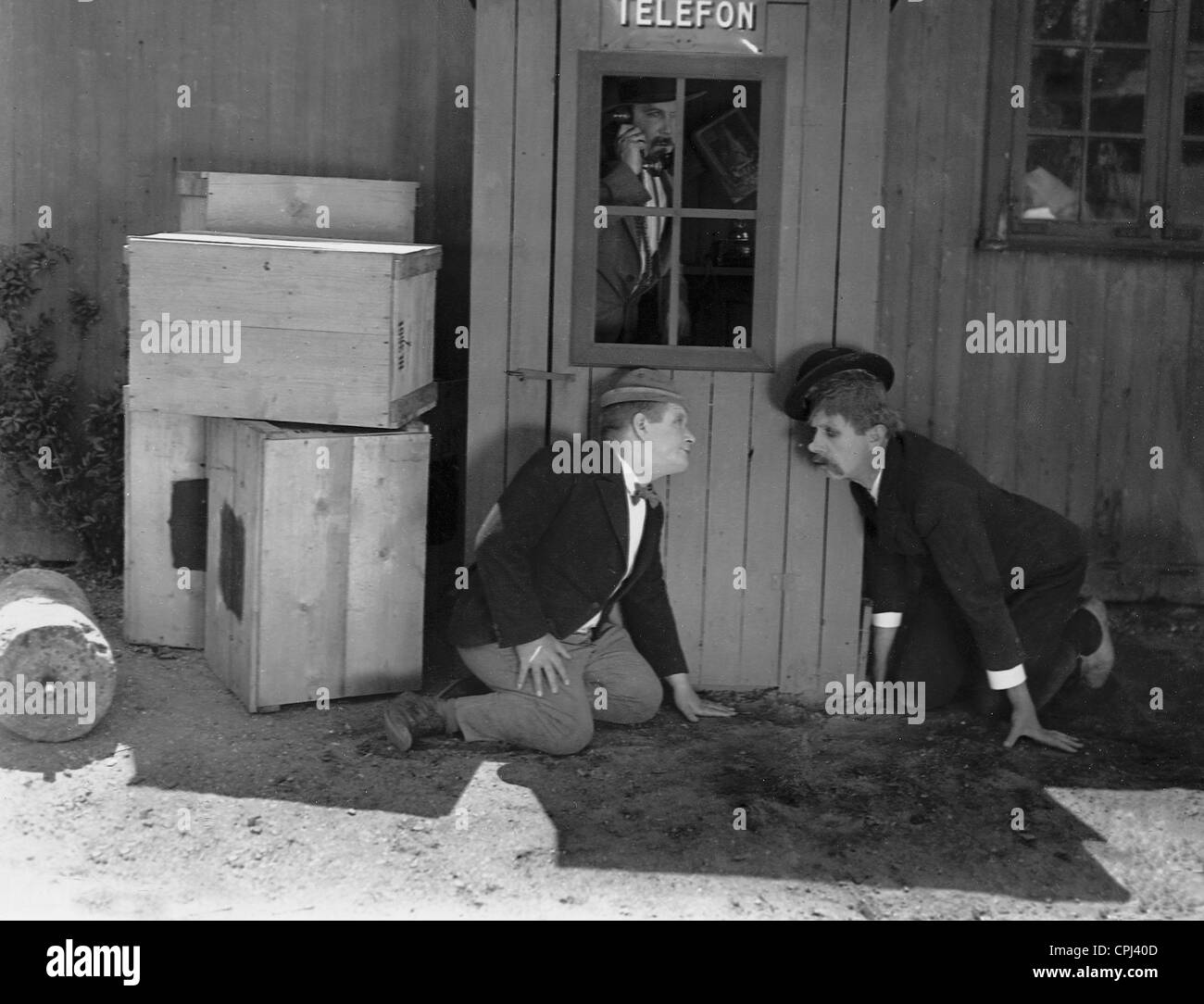 Harald Madsen und Carl Schenstrom in "Werfsportarten Und Herbst" Stockfoto