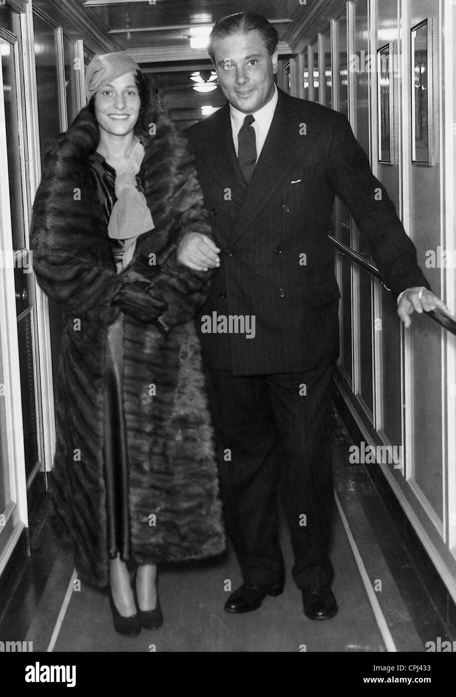 Woolf Barnato und seine Frau Claridge Quealy, 1933 Stockfoto