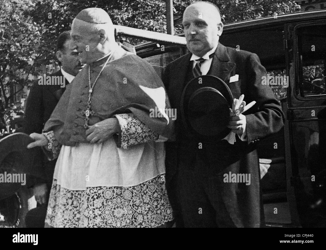 Kardinal La Fontaine und Wilhelm Miklas, 1933 Stockfoto