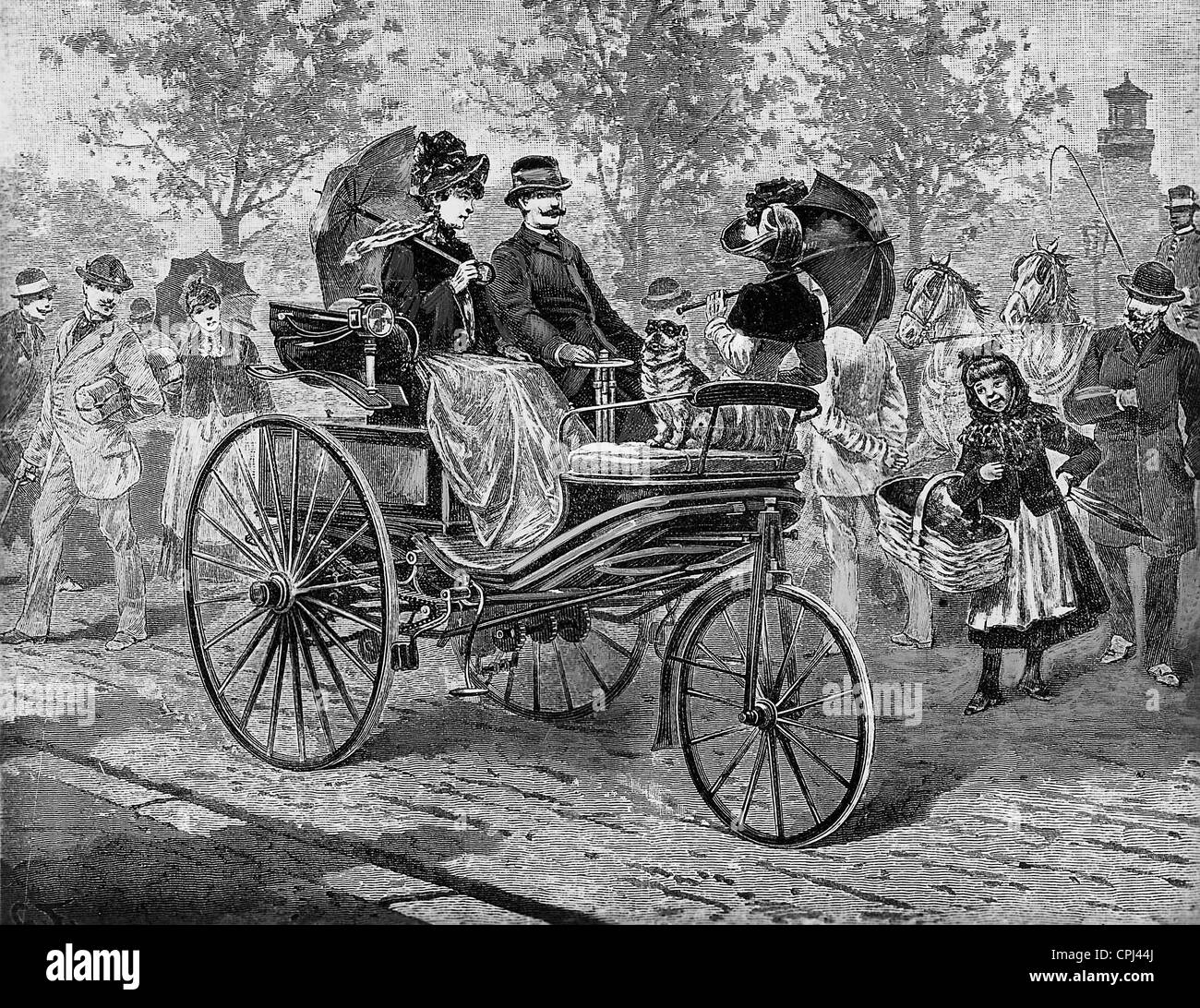Motorwagen von Carl Benz, 1888 Stockfoto