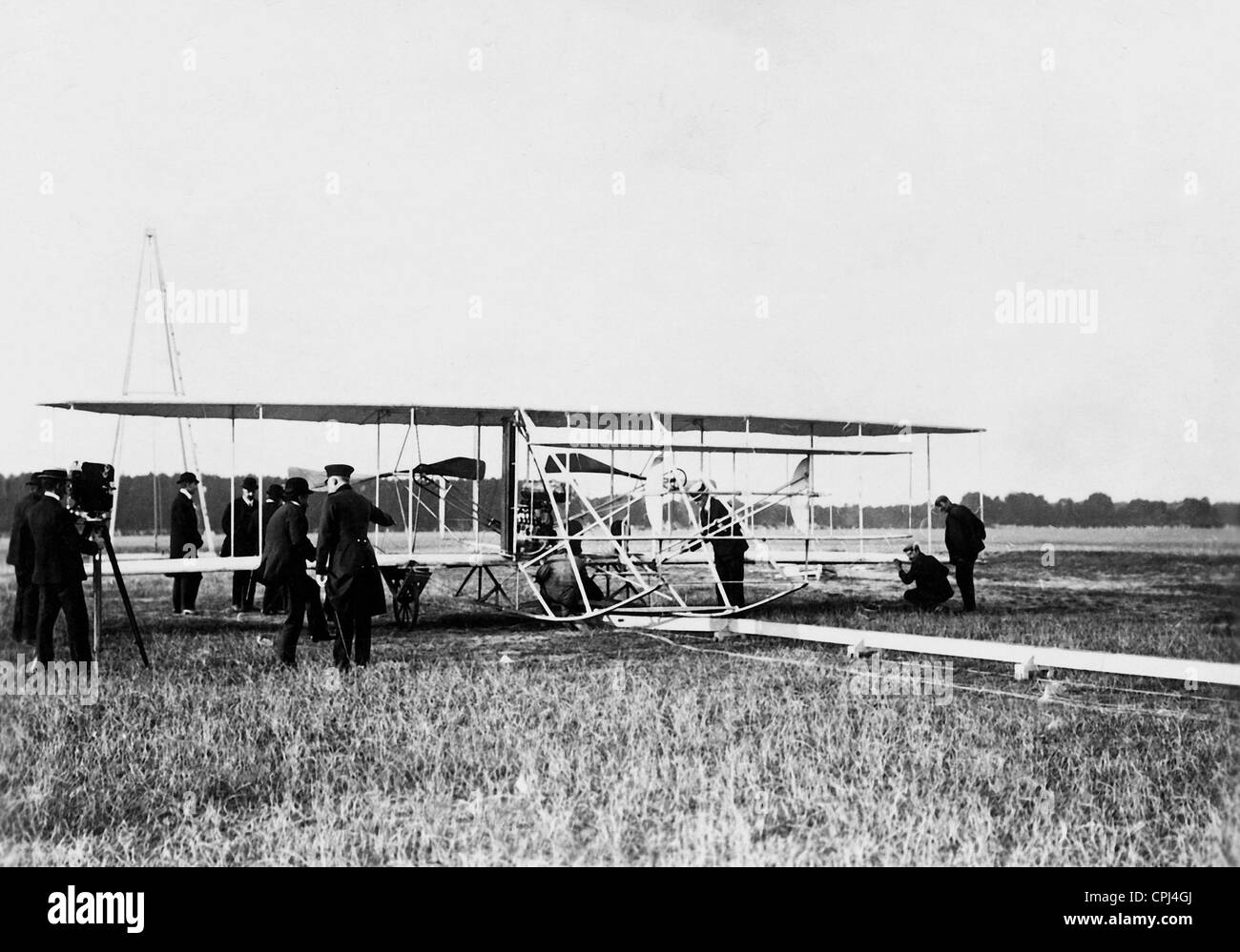 Flugvorführung von Orville Wright in Berlin, 1909 Stockfoto