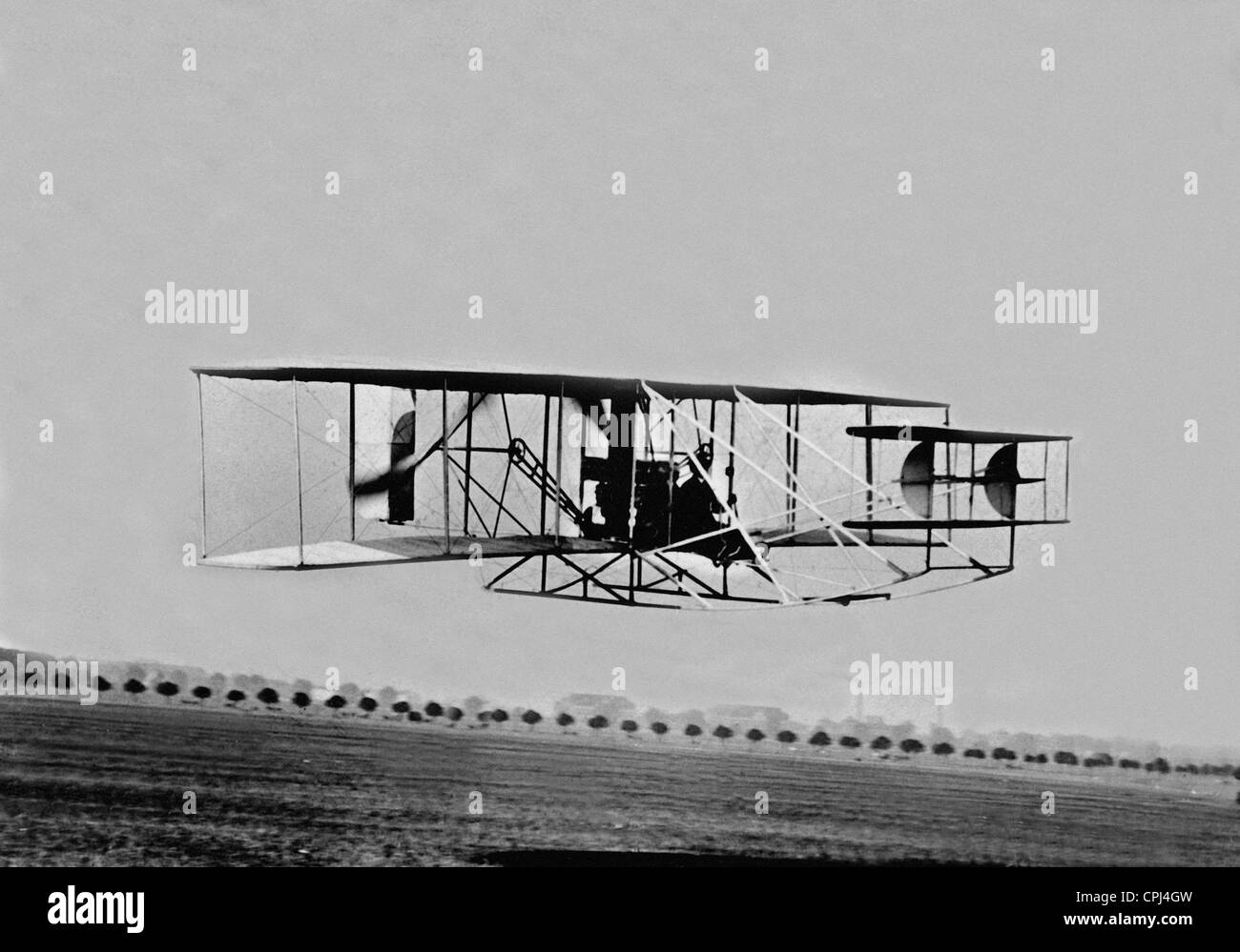 Flugvorführung von Orville Wright in Berlin, 1909 Stockfoto