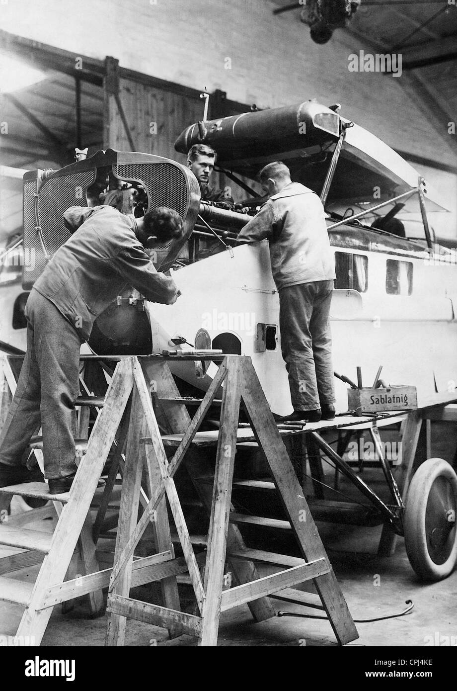 Flugzeugbau, 1921 Stockfoto