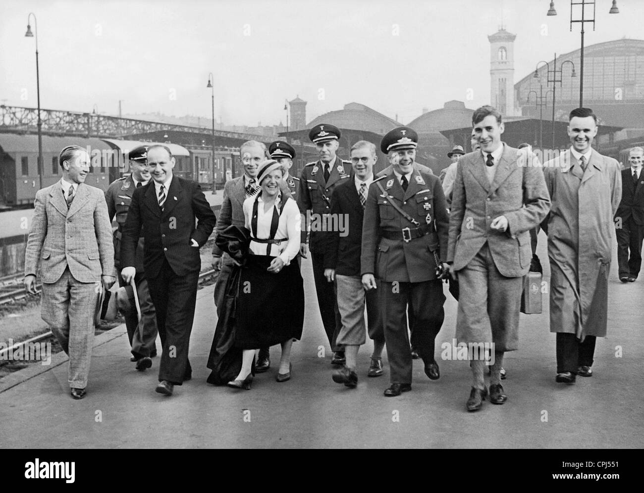 Hanna Reitsch nach ihrer Rückkehr aus Finnland, 1934 Stockfotografie ...