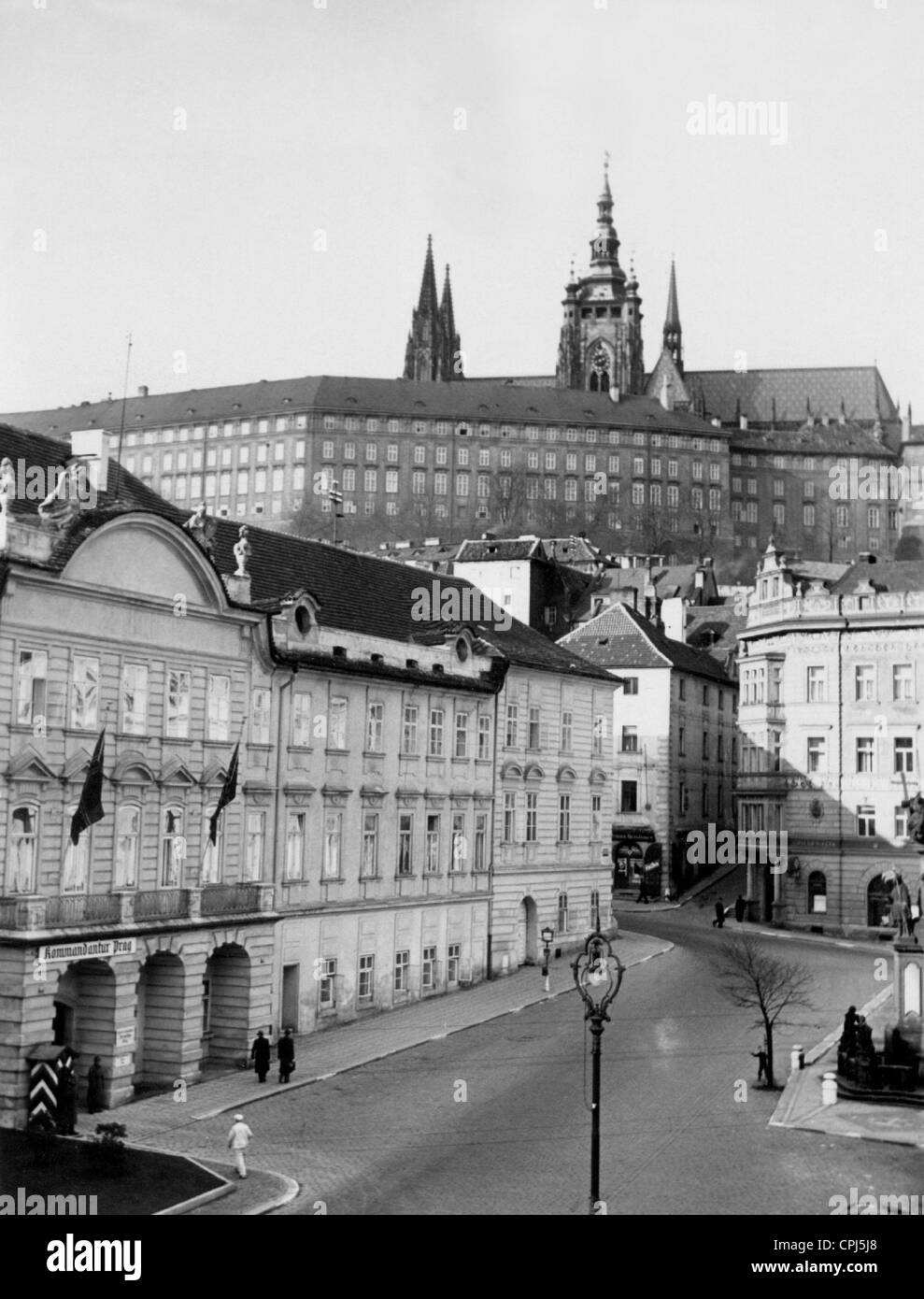 Die deutsche Armee-Hauptquartier in Prag, 1940 Stockfoto