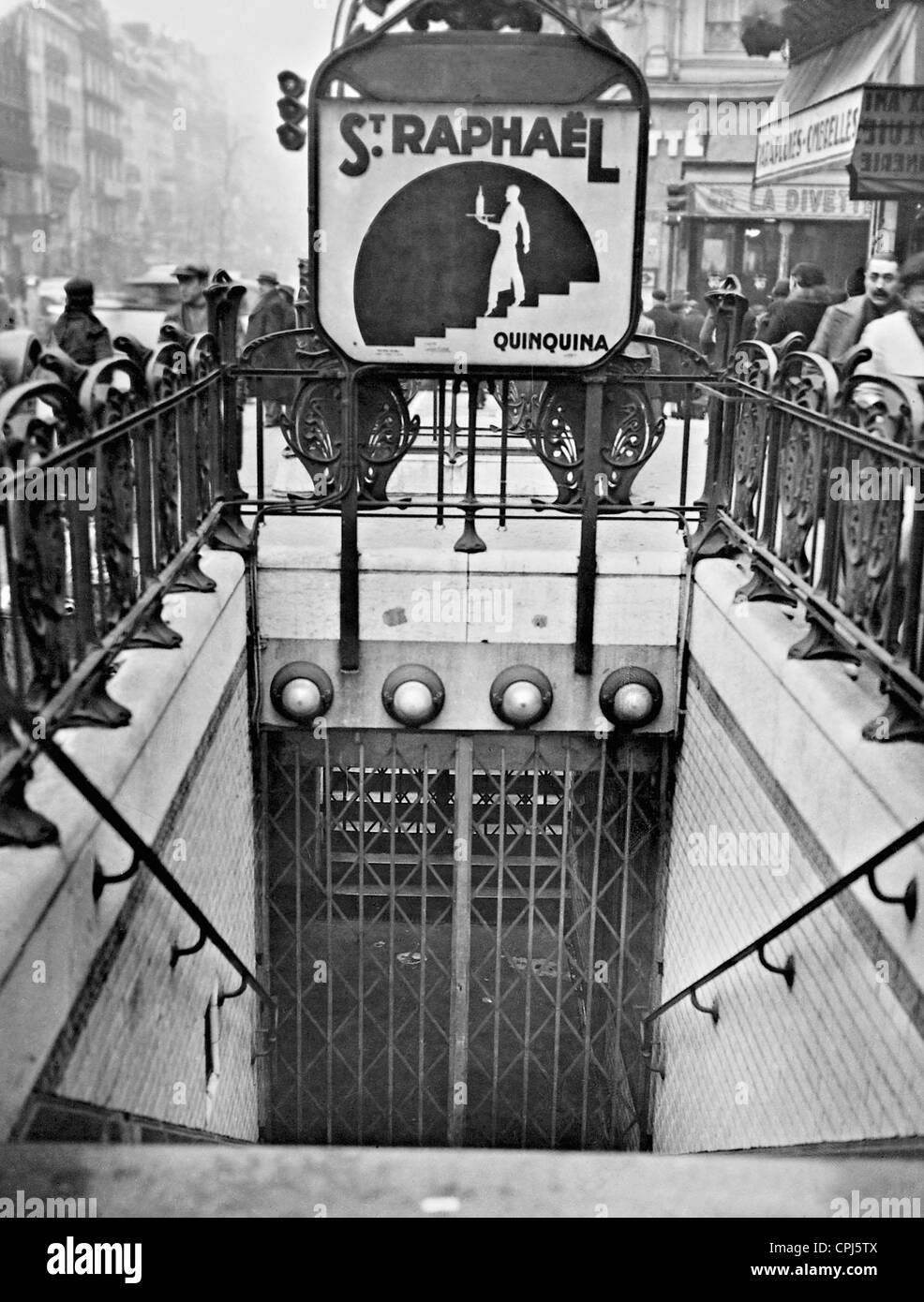 Geschlossenen u-Bahnstation, 1937 Stockfoto