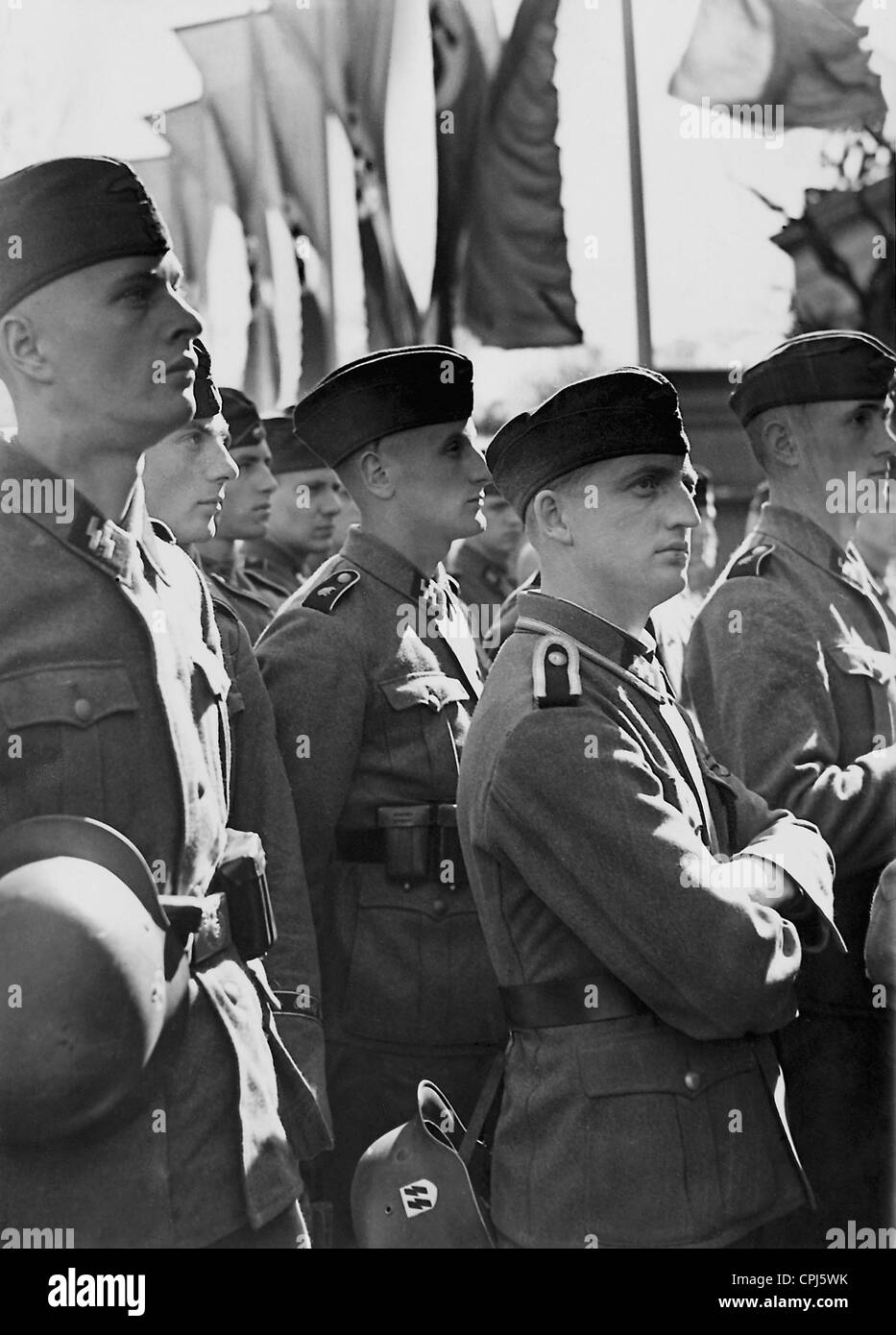 Mitglieder der Waffen-SS SS, 1942 Stockfoto